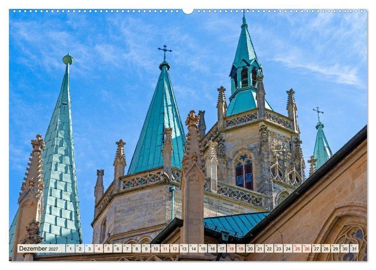 Produktbild: Erfurt &ndash; Ein Spaziergang durch die Landeshauptstadt (hochwertiger Premium Wandkalender 2027 DIN A2 quer), Kunstdruck in Hochglanz