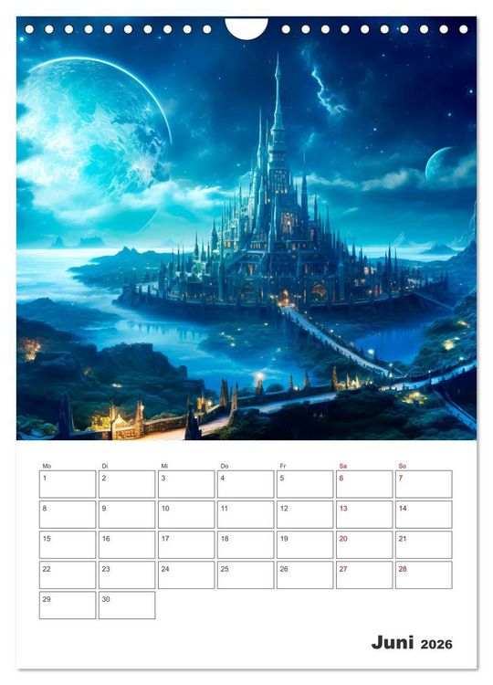 Produktbild: FERNE WELTEN Cooler Terminplaner (Wandkalender 2026 DIN A4 hoch), CALVENDO Monatskalender