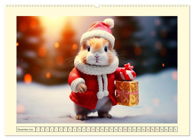 Produktbild: Liebliche Kaninchen. Flauschige Hopsis haben Spa&szlig; (hochwertiger Premium Wandkalender 2026 DIN A2 quer), Kunstdruck in Hochglanz