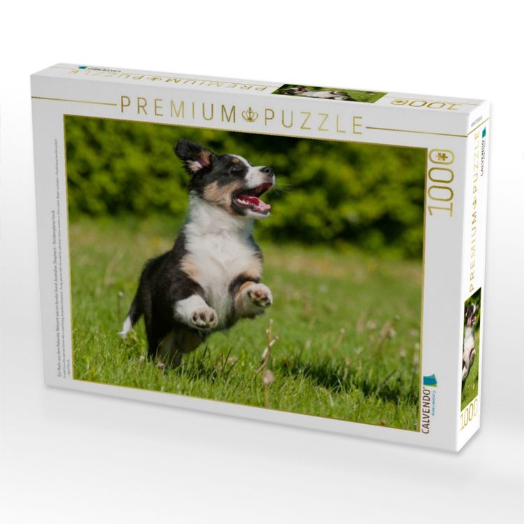 Produktbild: CALVENDO Puzzle Ein Motiv aus dem Kalender Bekannt wie ein bunter Hund. Australian Shepherd - Familienplaner hoch | 1000 Teile Lege-Gr&ouml;&szlig;e 64x48cm Foto