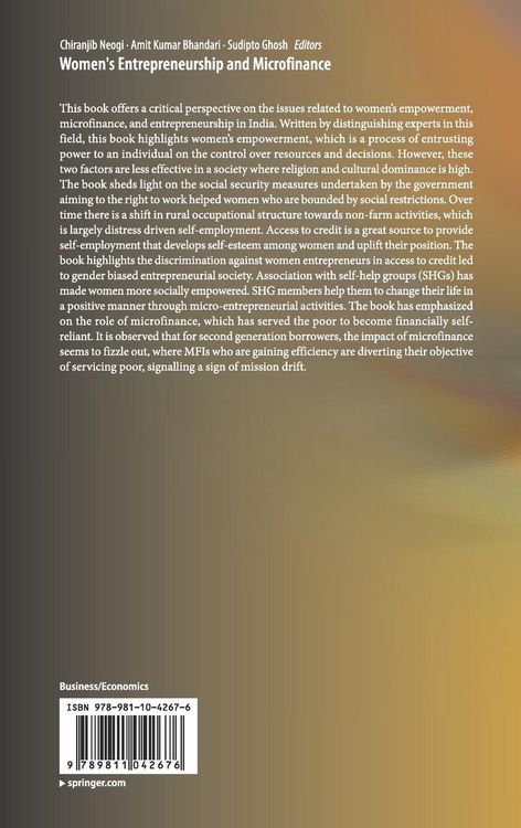 Produktbild: Women's Entrepreneurship and Microfinance