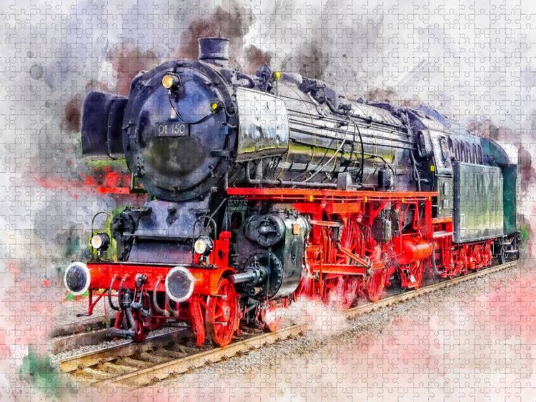 Produktbild: CALVENDO Puzzle Dampflokomotive | 1000 Teile Lege-Gr&ouml;&szlig;e 64x48cm Foto-Puzzle f&uuml;r gl&uuml;ckliche Stunden