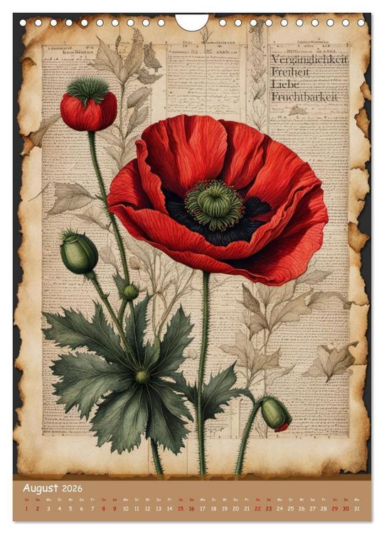 Produktbild: Geburtsblume, dein florales Sternzeichen (Wandkalender 2026 DIN A4 hoch), CALVENDO Monatskalender