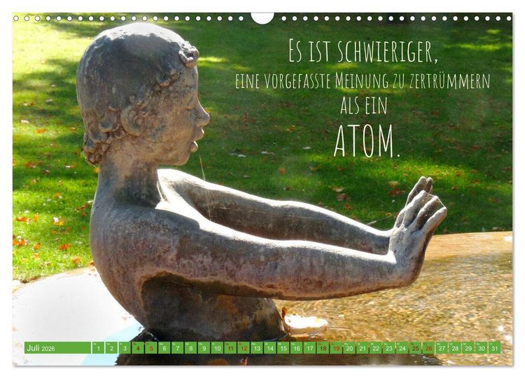 Produktbild: Jeder ist ein Genie! Zitate von Albert Einstein (Wandkalender 2026 DIN A3 quer), CALVENDO Monatskalender