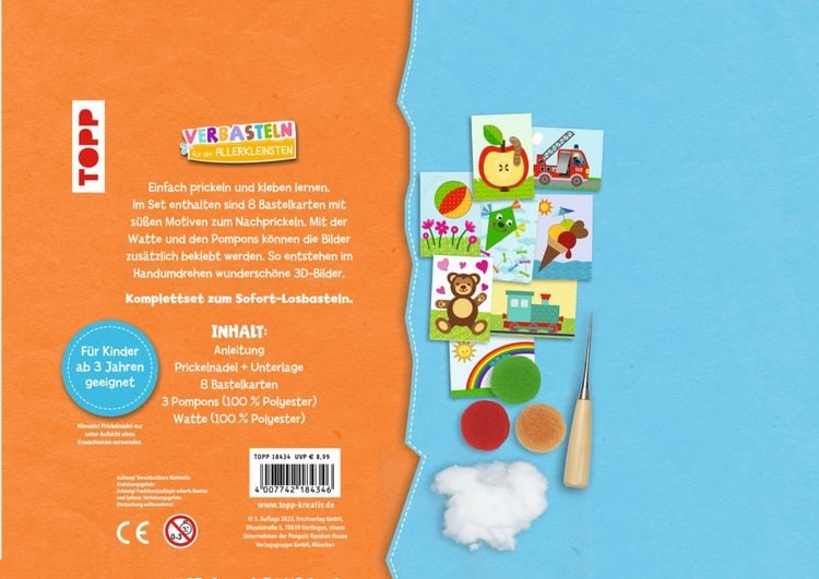 Produktbild: Verbasteln f&uuml;r die Allerkleinsten: Bastelset Prickeln & Kleben. Meine Welt