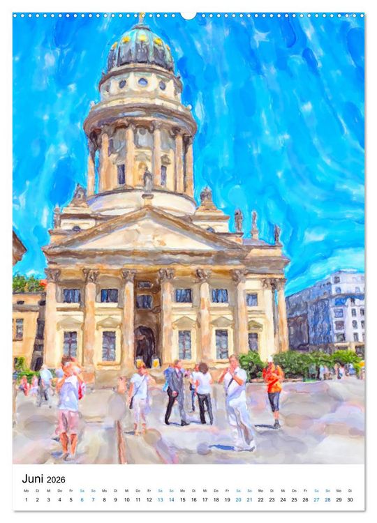 Produktbild: Berlin - Einmal Aquarelle mit Currywurst! (hochwertiger Premium Wandkalender 2026 DIN A2 hoch), Kunstdruck in Hochglanz