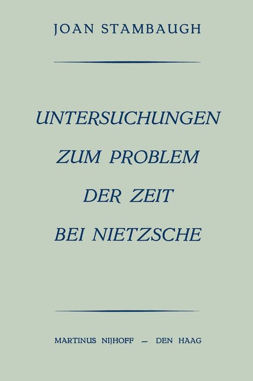 Produktbild: Untersuchungen Zum Problem der Zeit bei Nietzsche