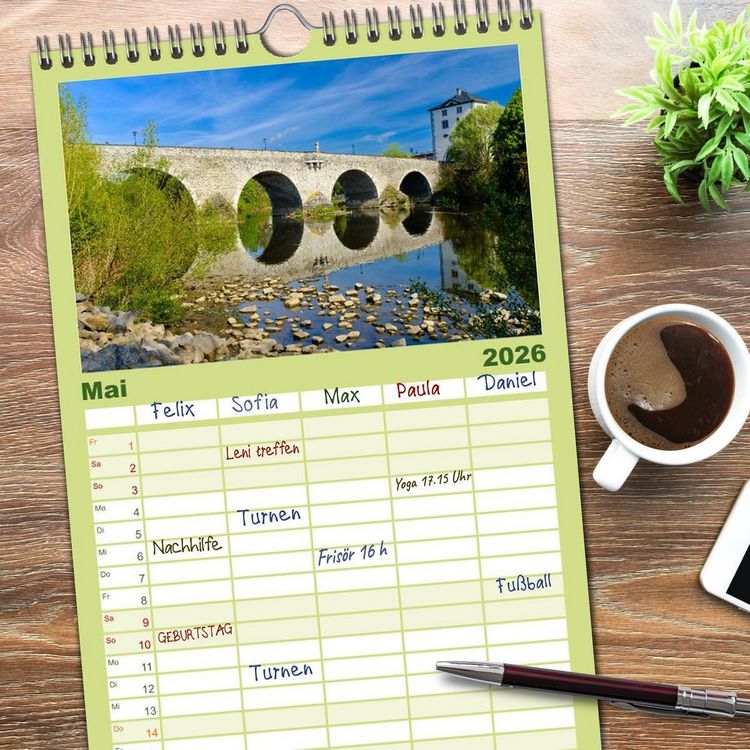 Produktbild: Familienplaner 2026 - Ein Blick auf Limburg an der Lahn mit 5 Spalten (Wandkalender, 21 x 45 cm) CALVENDO