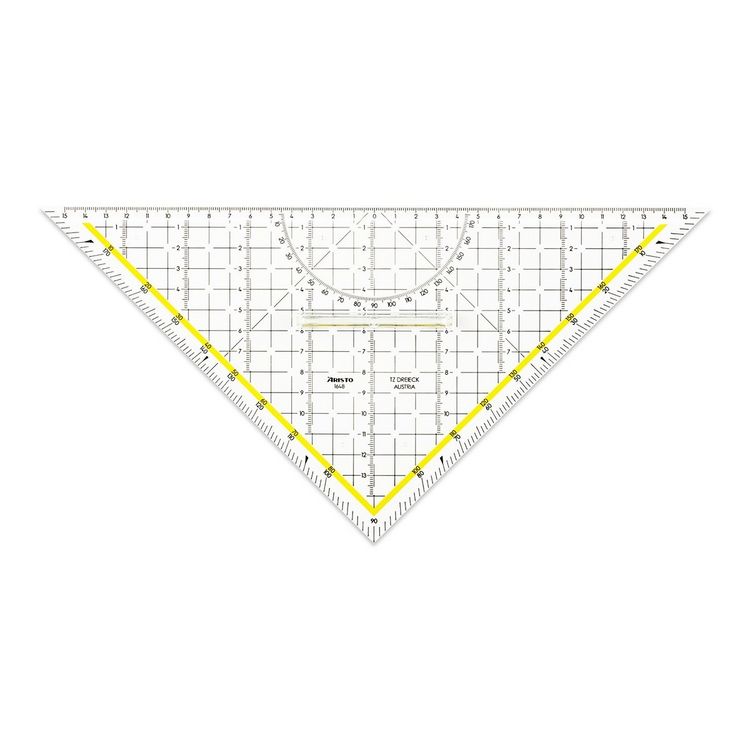 Produktbild: ARISTO TZ-Dreieck 32,5 cm mit Griff, Facette und Tuschenoppen