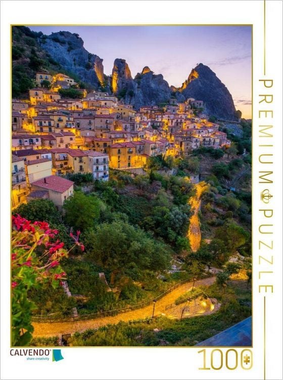 Produktbild: CALVENDO Puzzle Castelmezzano bei Sonnenaufgang | 1000 Teile Lege-Gr&ouml;&szlig;e 64x48cm Foto-Puzzle f&uuml;r gl&uuml;ckliche Stunden