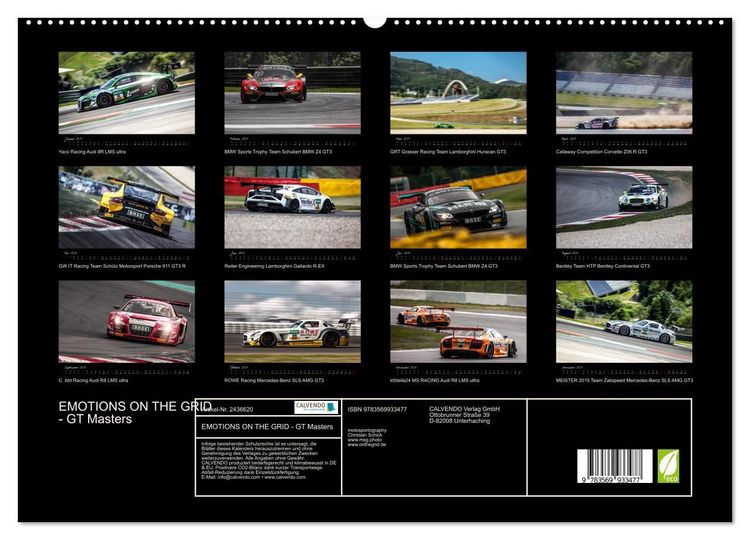 Produktbild: EMOTIONS ON THE GRID - GT Masters (hochwertiger Premium Wandkalender 2027 DIN A2 quer), Kunstdruck in Hochglanz