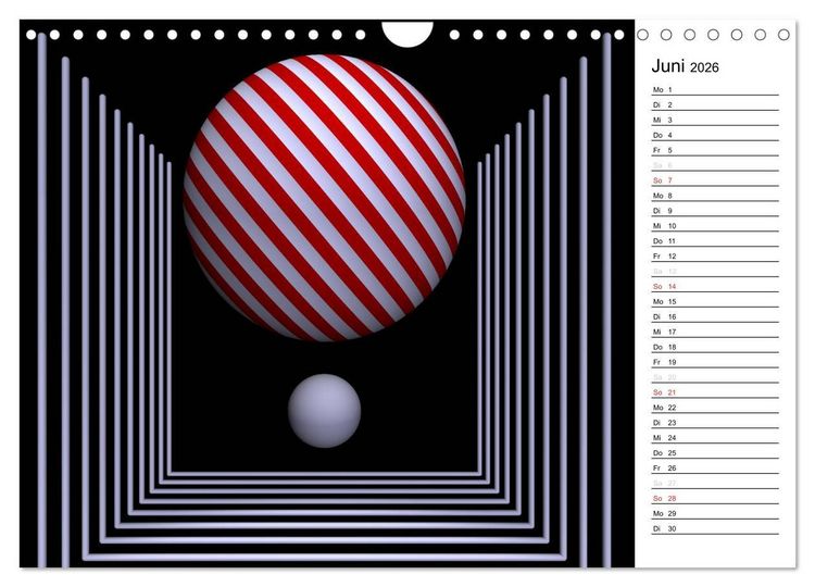 Produktbild: Mit Geometrie durch das Jahr (Wandkalender 2026 DIN A4 quer), CALVENDO Monatskalender