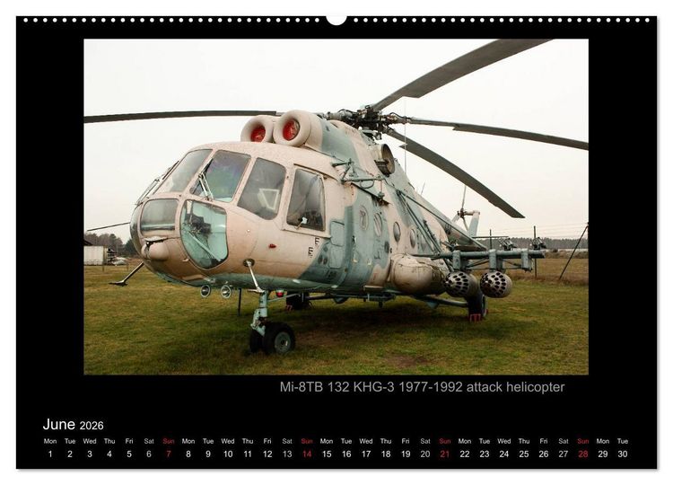 Produktbild: Airplanes and Helicopters of NVA 1957 - 1991 (High Quality Premium Wall Calendar 2026 DIN A2 landscape),CALVENDO 12 Month Wall Calendar