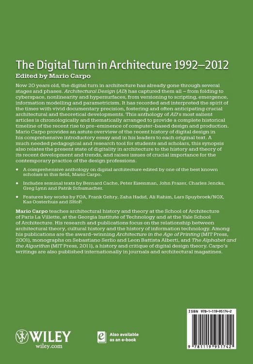 Produktbild: The Digital Turn in Architecture 1992 - 2012