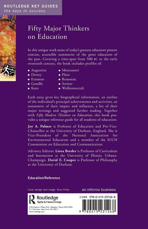 Produktbild: Fifty Major Thinkers on Education