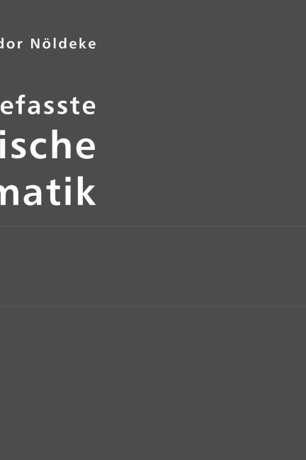 Produktbild: Kurzgefasste syrische Grammatik