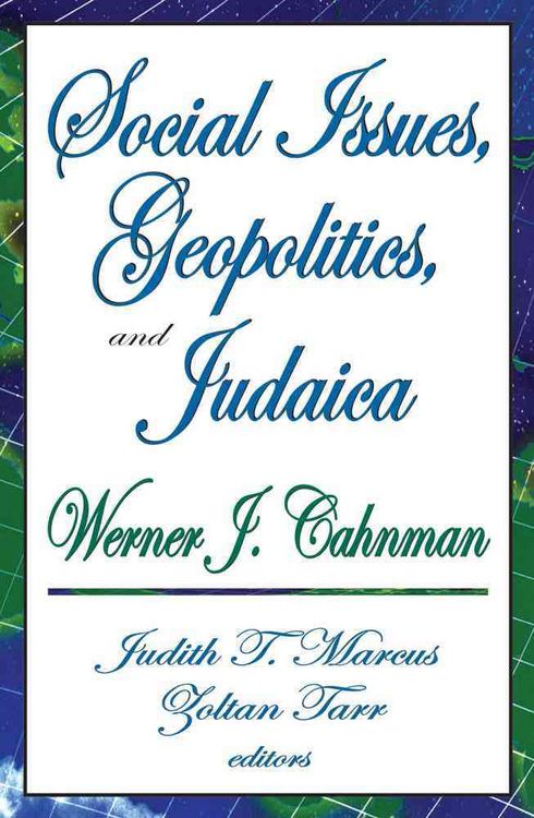 Produktbild: Cahnman, W: Social Issues, Geopolitics, and Judaica