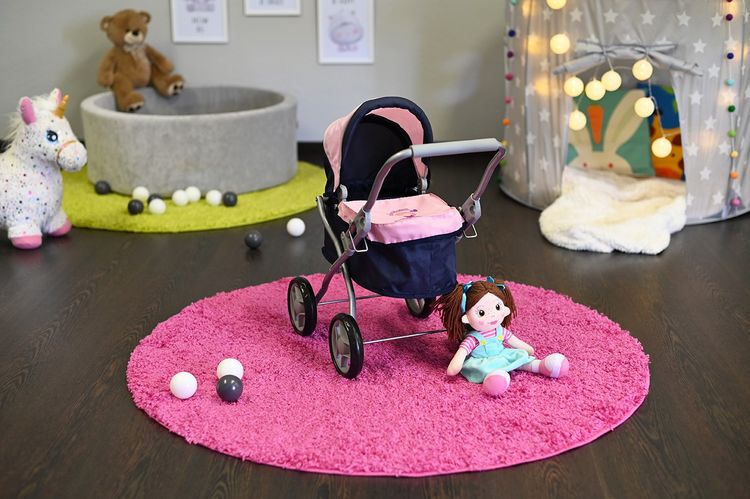 Produktbild: Knorrtoys 63342 - Puppenwagen Mini Lili Princess Blue, klappbar, Schieberh&ouml;he: 56cm