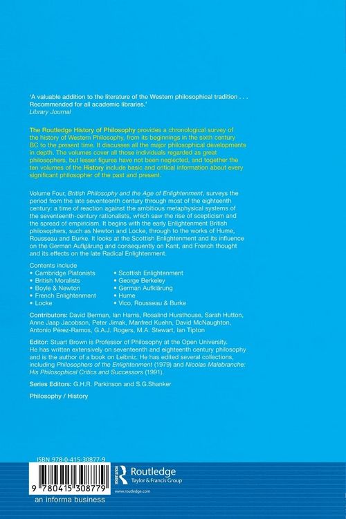 Produktbild: British Philosophy and the Age of Enlightenment
