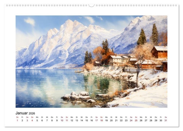 Produktbild: Lieblingssee (Wandkalender 2026 DIN A2 quer), CALVENDO Monatskalender