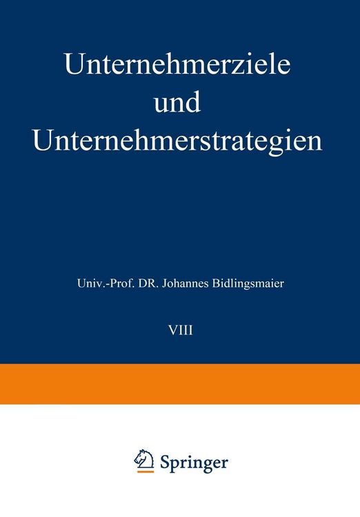 Produktbild: Unternehmerziele und Unternehmerstrategien
