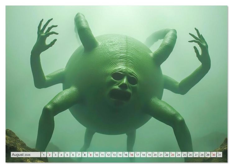 Produktbild: Chinesische Mythologie - G&ouml;tter, Helden und Monster (hochwertiger Premium Wandkalender 2026 DIN A2 quer), Kunstdruck in Hochglanz