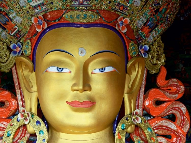Produktbild: CALVENDO Puzzle Maitreya Buddhastatue in Thiksey | 1000 Teile Lege-Gr&ouml;&szlig;e 64x48cm Foto-Puzzle f&uuml;r gl&uuml;ckliche Stunden