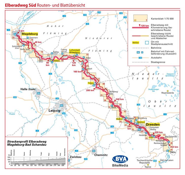 Produktbild: BVA ADFC Radreisef&uuml;hrer Elberadweg S&uuml;d