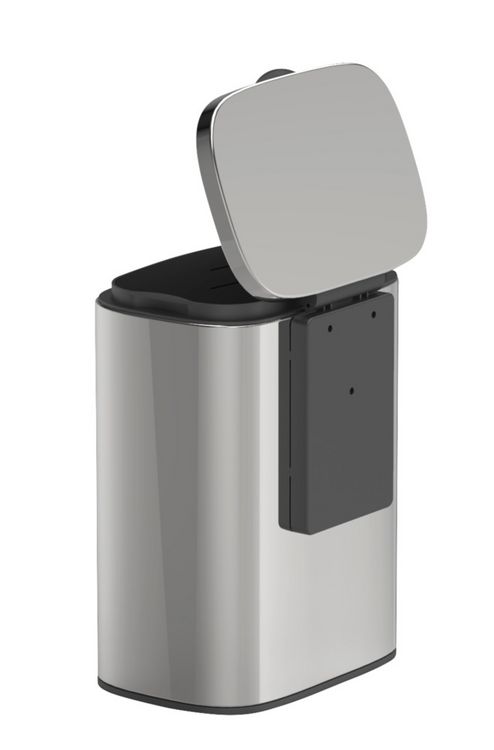 Produktbild: Wand-Kosmetikeimer Mod. Sare Gl&auml;nzend 5 L, Easy Close Absenkautomatik