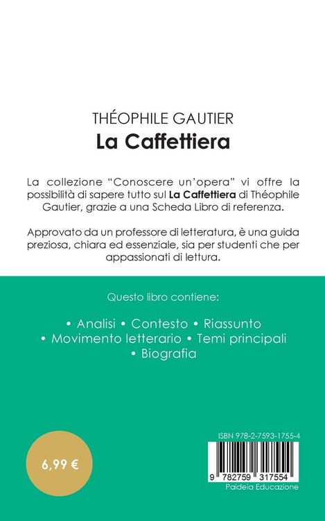 Produktbild: Scheda libro La Caffettiera di Th&eacute;ophile Gautier (analisi letteraria di riferimento e riassunto completo)