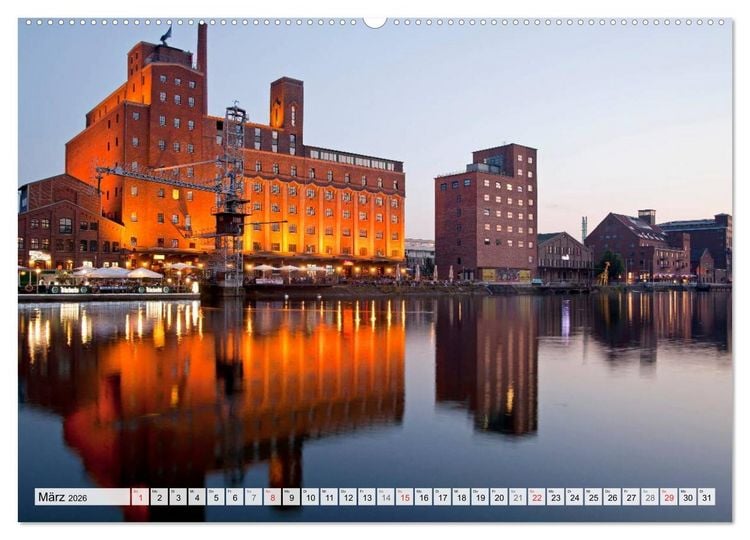 Produktbild: Das Ruhrgebiet bei Nacht (hochwertiger Premium Wandkalender 2026 DIN A2 quer), Kunstdruck in Hochglanz