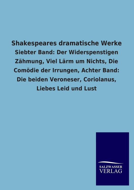 Produktbild: Shakespeares dramatische Werke