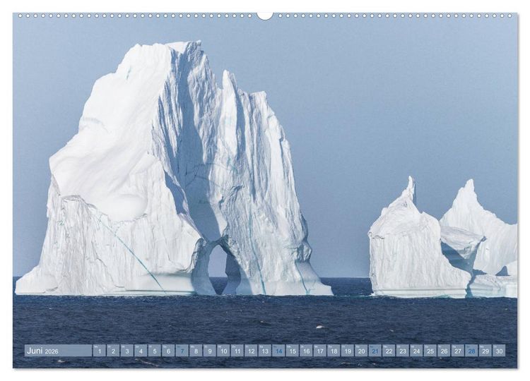 Produktbild: Gr&ouml;nland - Felsen, Eis und bunte H&auml;user (hochwertiger Premium Wandkalender 2026 DIN A2 quer), Kunstdruck in Hochglanz
