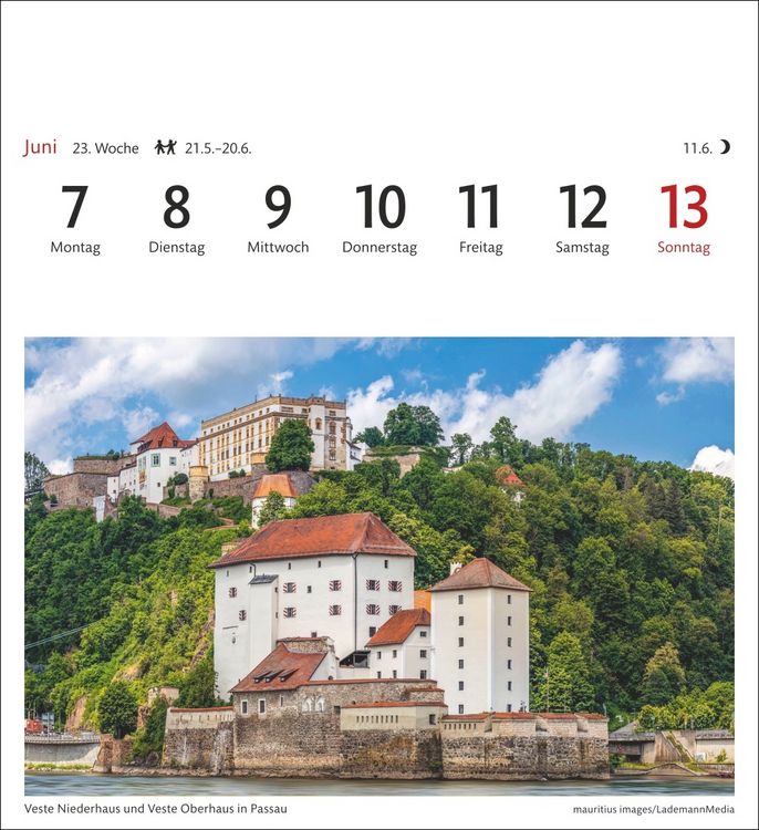Produktbild: Deutschland Sehnsuchtskalender 2027 - Wochenkalender mit 53 Postkarten