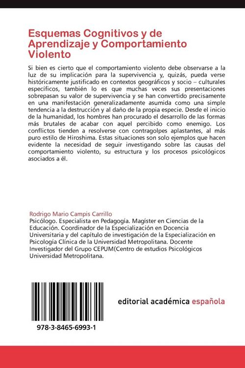 Produktbild: Esquemas Cognitivos y de Aprendizaje y Comportamiento Violento