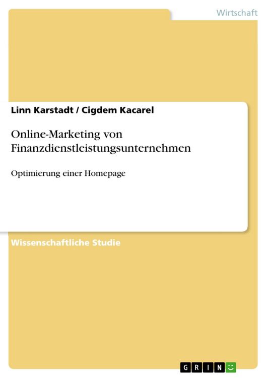 Produktbild: Online-Marketing von Finanzdienstleistungsunternehmen