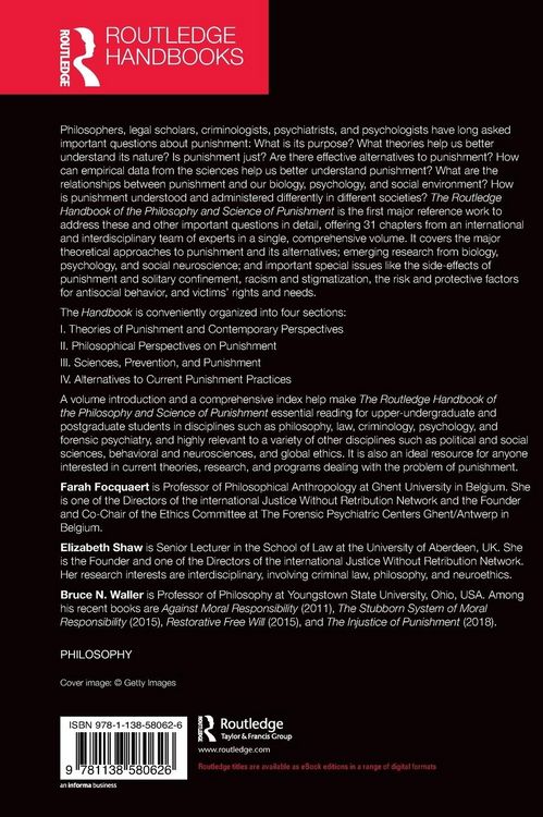 Produktbild: The Routledge Handbook of the Philosophy and Science of Punishment