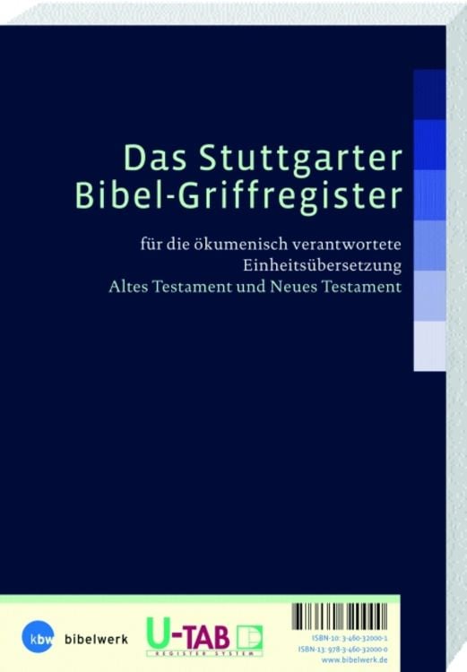Produktbild: Das Stuttgarter Bibel-Griffregister f&uuml;r die Einheits&uuml;bersetzung