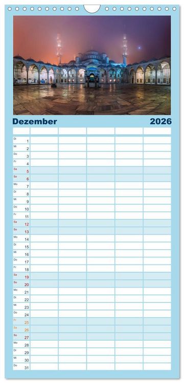 Produktbild: Familienplaner 2026 - Istanbul - Stadt am Bosporus mit 5 Spalten (Wandkalender, 21 x 45 cm) CALVENDO