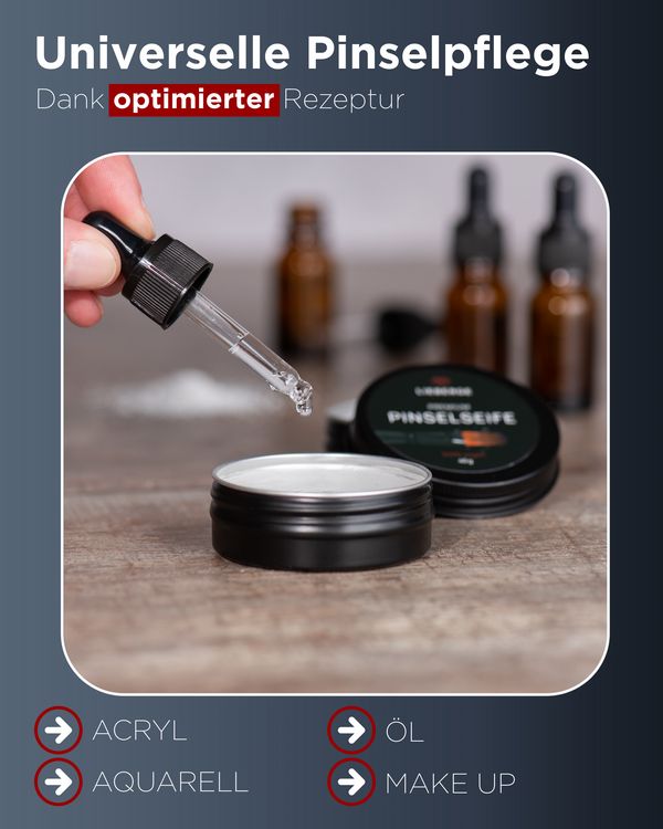 Produktbild: LIEBERGE Pinselseife &brvbar; 40g inkl. Reinigungsmatte