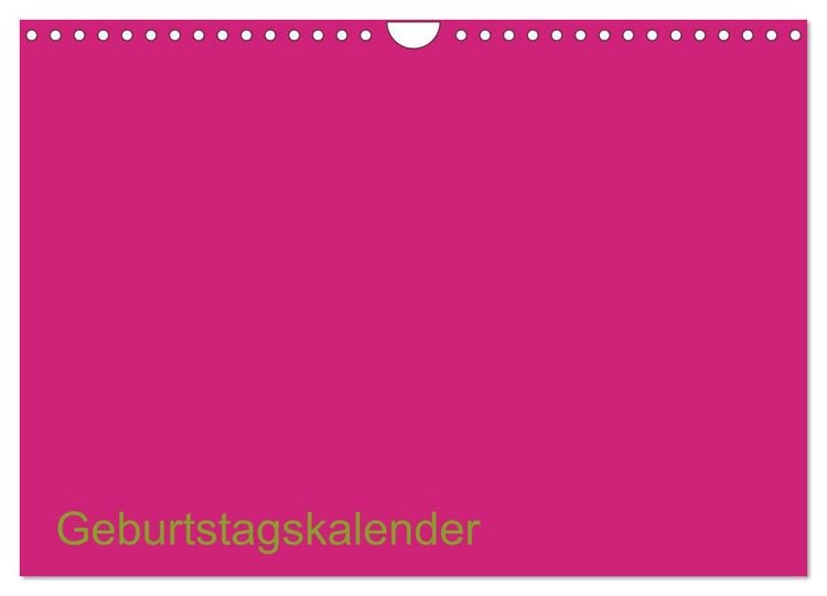 Produktbild: Bastel-Geburtstagskalender pink / Geburtstagskalender (Wandkalender 2026 DIN A4 quer), CALVENDO Monatskalender