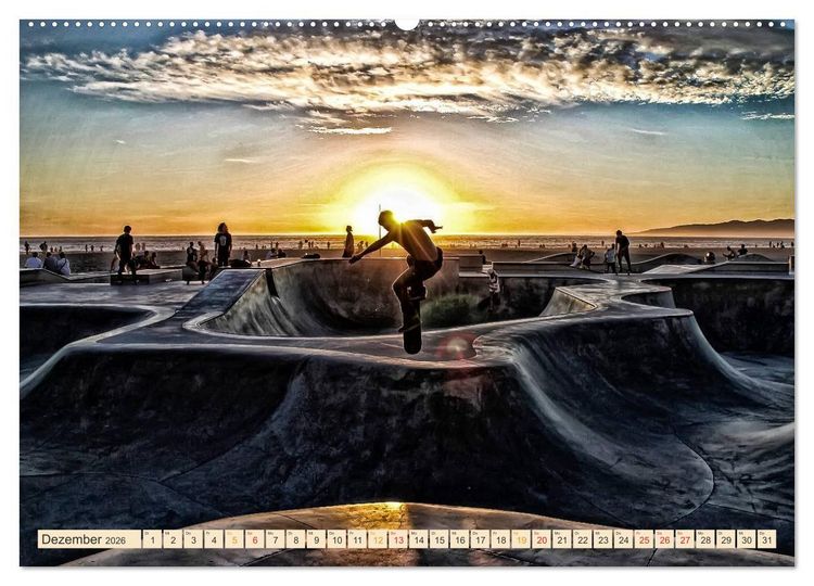 Produktbild: Skateboarding, so cool (Wandkalender 2026 DIN A2 quer), CALVENDO Monatskalender