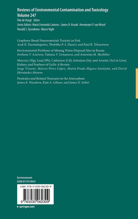 Produktbild: Reviews of Environmental Contamination and Toxicology Volume 247