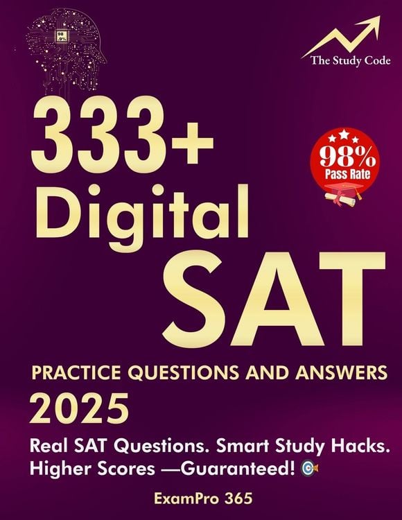Produktbild: 333+ Digital SAT Practice Questions and Answers 2025