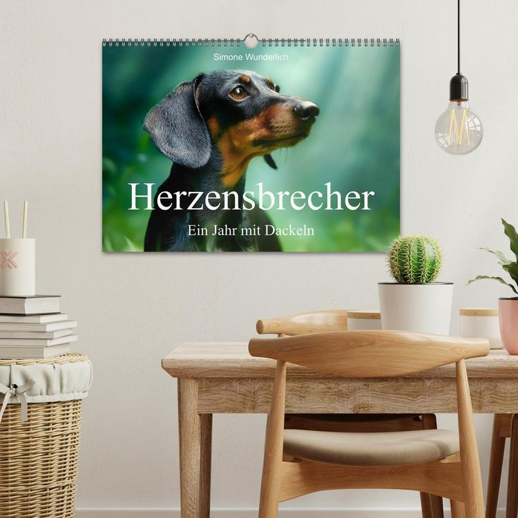 Produktbild: Herzensbrecher - Ein Jahr mit Dackeln (Wandkalender 2027 DIN A3 quer), CALVENDO Monatskalender