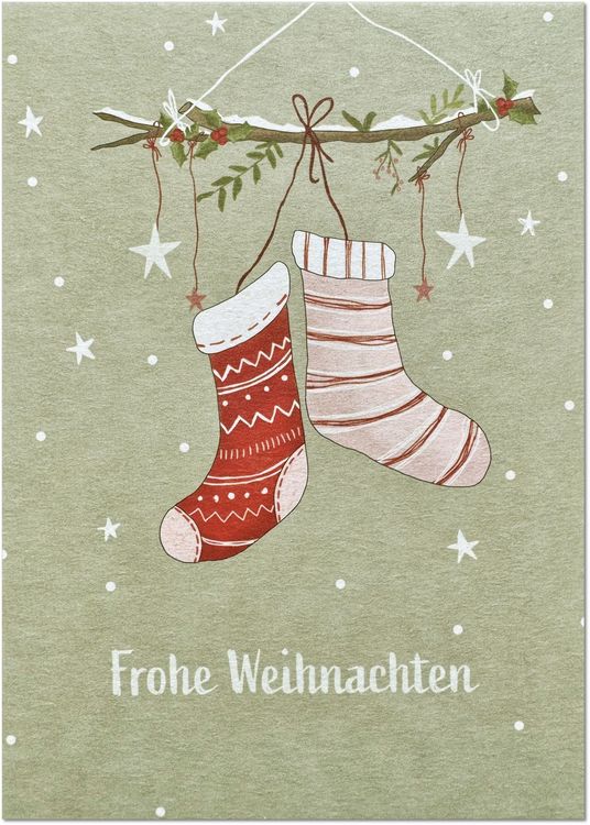 Produktbild: KEITCARDS Weihnachtskarten mixed Set, 3 x Postkarten und 3 x Klappkarten