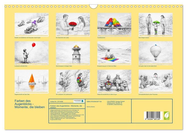 Produktbild: Farben des Augenblicks - Momente, die bleiben (Wandkalender 2027 DIN A3 quer), CALVENDO Monatskalender