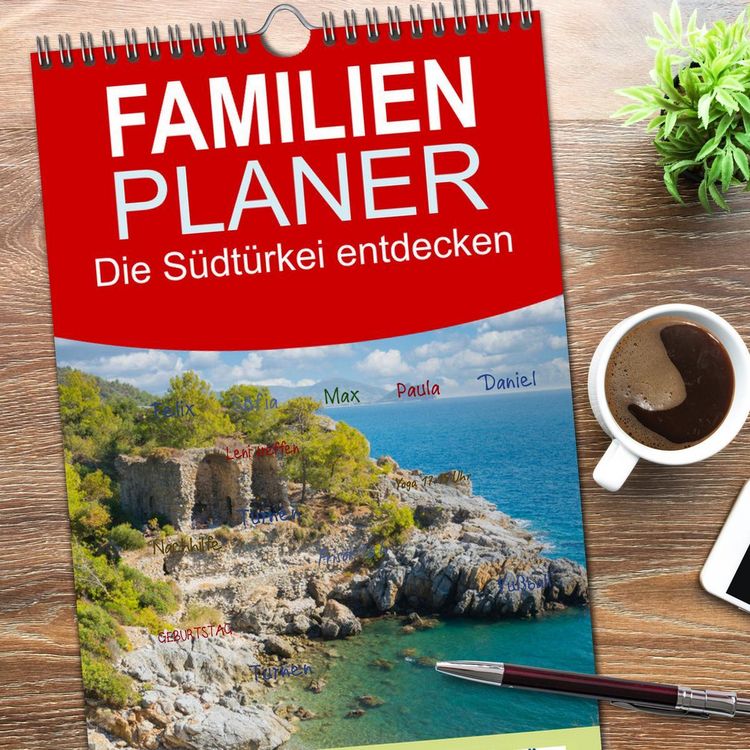 Produktbild: Familienplaner 2026 - Die S&uuml;dt&uuml;rkei entdecken mit 5 Spalten (Wandkalender, 21 x 45 cm) CALVENDO