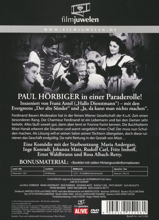 Produktbild: Der alte S&uuml;nder - filmjuwelen