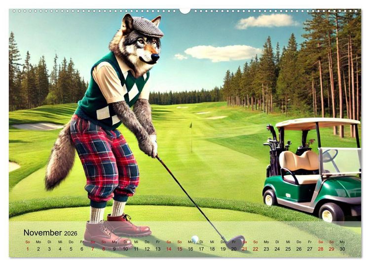 Produktbild: Tierische Illusionen - Humorvolle Tierfantasien (Wandkalender 2026 DIN A2 quer), CALVENDO Monatskalender